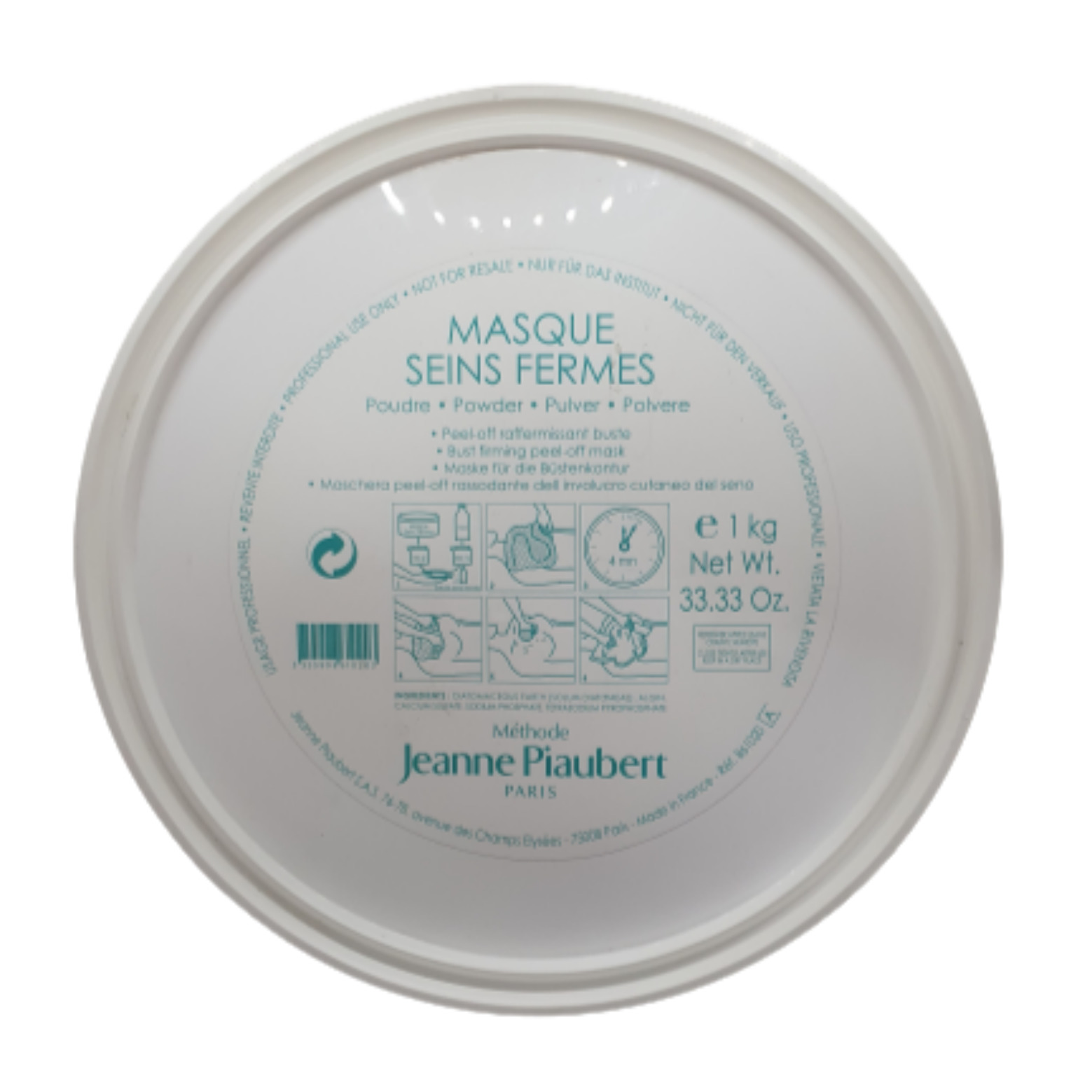 90주년 프랑스화장품 브랜드 쟌피오베르 [PRO_ONLY] 50% SALE 가슴전용 러버팩(고무팩) 마스끄 쌩 페르므 1KG